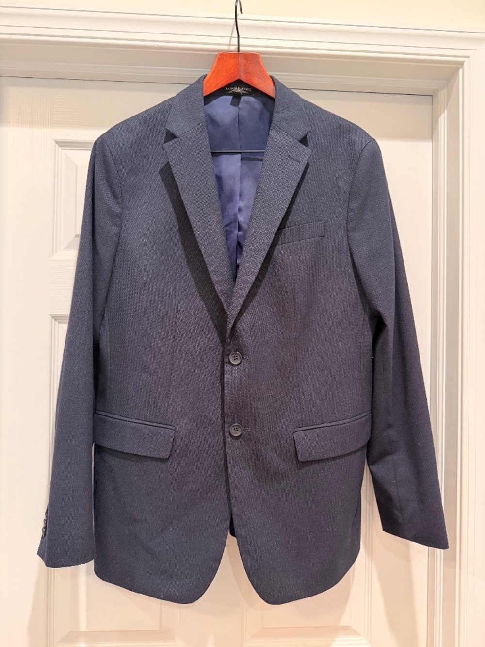 Banana Republic Navy Slim Fit Textured Suit Jacket/Blazer 42L